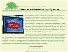Tablet Screenshot of flowerbranchgardensdaylilyfarm.com